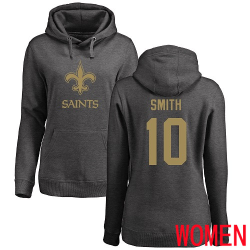 New Orleans Saints Ash Women Tre Quan Smith One Color NFL Football 10 Pullover Hoodie Sweatshirts